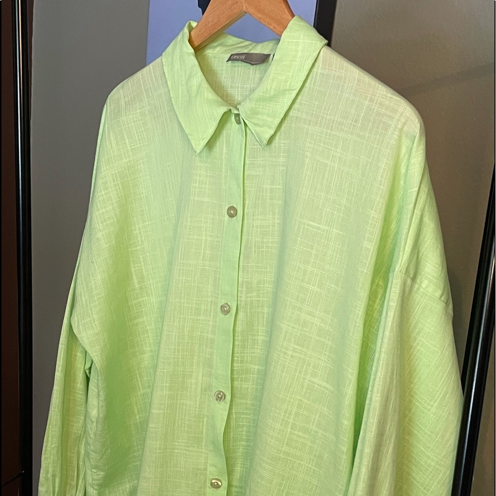 ASOS Blouse textured button down beach shirt Sz 6